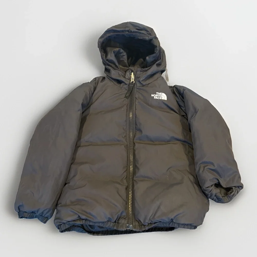 Boys 4t The North Face 550 Down Hooded Winter Jacket Reversible Black